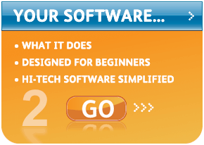 Your Software... What it does - Designed for beginners - Hi-tech software simplified - GO >